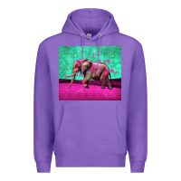 Purple colorful elephant Premium Hoodie - LillyAllenDesigns