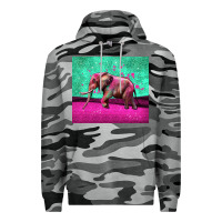 Slate Camo colorful elephant Premium Hoodie - LillyAllenDesigns