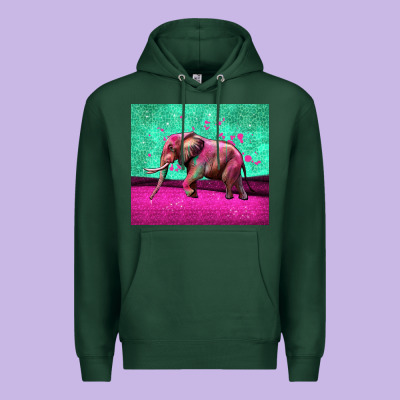 Colorful Elephant Premium Hoodie Designed By Lillyallendesigns