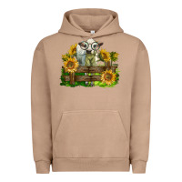 Pigment Burro charolais heifer with sunflowers Urban Hoodie - LillyAllenDesigns