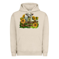 Pigment French Oak charolais heifer with sunflowers Urban Hoodie - LillyAllenDesigns