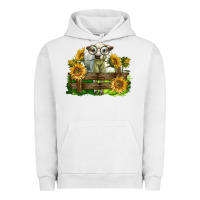 Pigment Lunar Rock charolais heifer with sunflowers Urban Hoodie - LillyAllenDesigns
