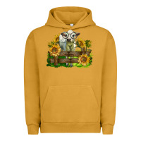 Pigment Peanut Butter charolais heifer with sunflowers Urban Hoodie - LillyAllenDesigns