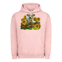 Pigment Salmon charolais heifer with sunflowers Urban Hoodie - LillyAllenDesigns
