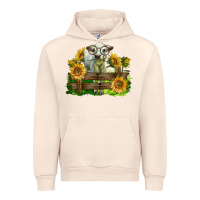 Sandshell charolais heifer with sunflowers Urban Hoodie - LillyAllenDesigns