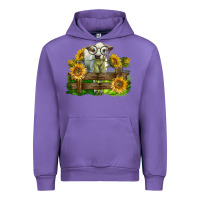 Tulip charolais heifer with sunflowers Urban Hoodie - LillyAllenDesigns