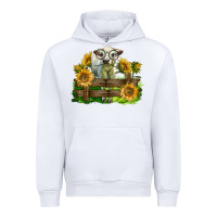 White charolais heifer with sunflowers Urban Hoodie - LillyAllenDesigns