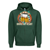 Sports Green beer never broke my heart Zipper Hoodie - texasbilliewilder