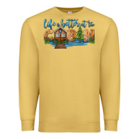 Antique Gold life is better at the cabin Premium Sweatshirt - HRA Design Shop