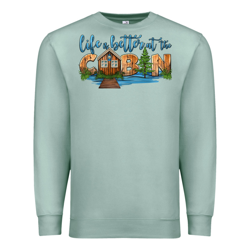 Life Is Better At The Cabin Premium Sweatshirt by HRA Design Shop | Teevron