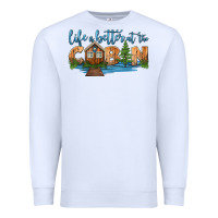 White life is better at the cabin Premium Sweatshirt - HRA Design Shop