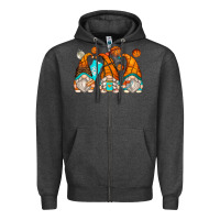 Charcoal Heather basketball gnomes Zipper Hoodie - Zillion Design Studio