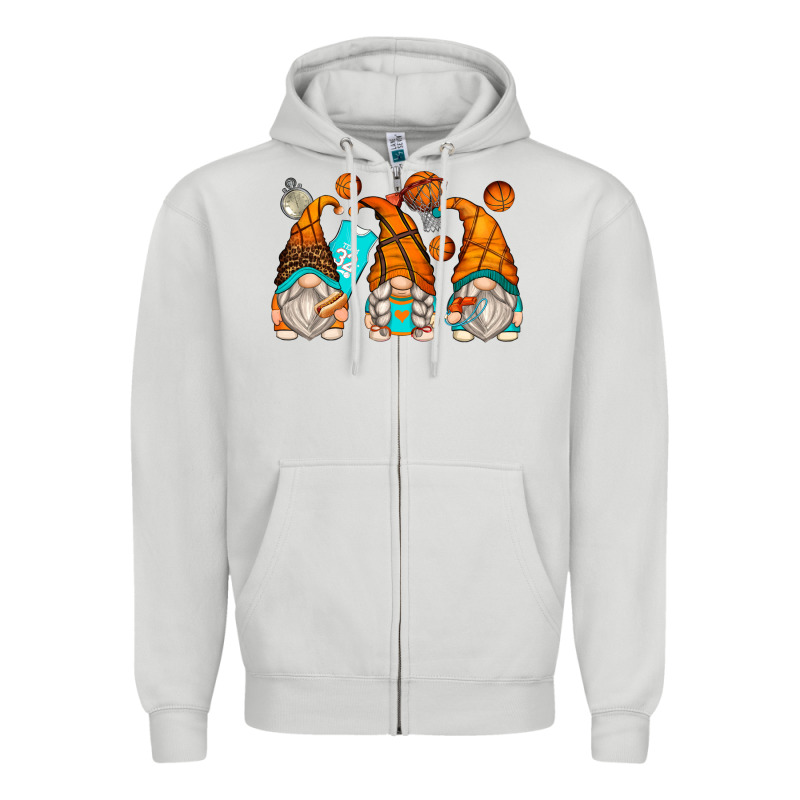 Basketball Gnomes Zipper Hoodie by Zillion Design Studio | Teevron