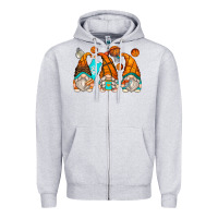 Heather Grey basketball gnomes Zipper Hoodie - Zillion Design Studio