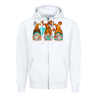 White basketball gnomes Zipper Hoodie - Zillion Design Studio