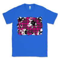 True Royal Pink Christmas Plaid Cowhide Pattern Background Classic Tee - RanaPortraitStore