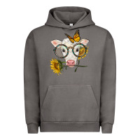 Pigment Tornado charolais calf with sunflowers and butterfly Urban Hoodie - LillyAllenDesigns