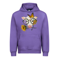 Tulip charolais calf with sunflowers and butterfly Urban Hoodie - LillyAllenDesigns