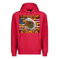 Cardinal American Flag Eagle Premium Hoodie - LillyAllenDesigns