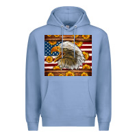 Colony Blue American Flag Eagle Premium Hoodie - LillyAllenDesigns