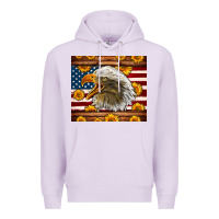 Lilac American Flag Eagle Premium Hoodie - LillyAllenDesigns