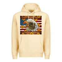Pina Colada American Flag Eagle Premium Hoodie - LillyAllenDesigns