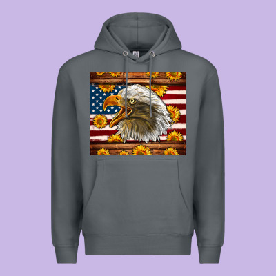 American Flag Eagle Premium Hoodie Designed By Lillyallendesigns