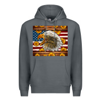 Rock American Flag Eagle Premium Hoodie - LillyAllenDesigns