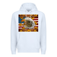 White American Flag Eagle Premium Hoodie - LillyAllenDesigns