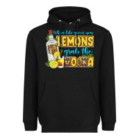 Black when life gives you lemons grab the vodka Heavyweight Hoodie - Zillion Design Studio