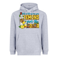 Heather Grey when life gives you lemons grab the vodka Heavyweight Hoodie - Zillion Design Studio