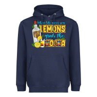 Navy when life gives you lemons grab the vodka Heavyweight Hoodie - Zillion Design Studio