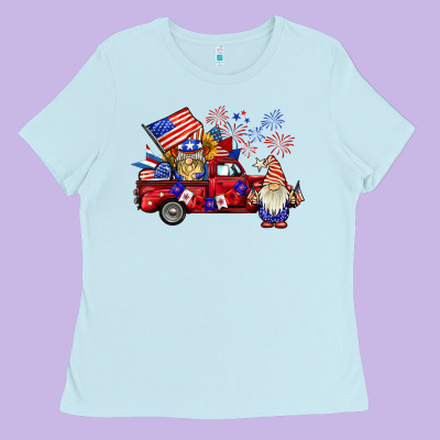 American Gnomies Truck Ladies Tee Designed By Barkaloodesign