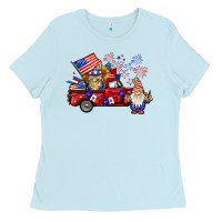 Baby Blue american gnomies truck Ladies Tee - BarkalooDesign