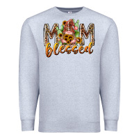 Heather Grey mom blessed Premium Sweatshirt - RacoonDesign