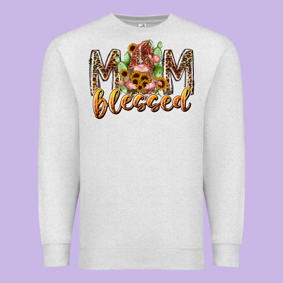 Mom Blessed Premium Sweatshirt Designed By Racoondesign