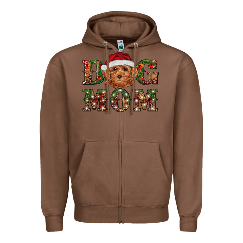 Christmas Toy Poodle Dog Mom Zipper Hoodie by RanaPortraitStore | Teevron