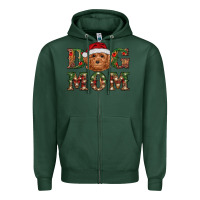 Sports Green Christmas Toy Poodle Dog Mom Zipper Hoodie - RanaPortraitStore