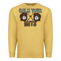 Antique Gold calm your mits baseball Premium Sweatshirt - CowhideDigitalArt