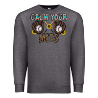 Charcoal Heather calm your mits baseball Premium Sweatshirt - CowhideDigitalArt