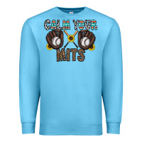 Ocean Blue calm your mits baseball Premium Sweatshirt - CowhideDigitalArt