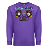 Purple calm your mits baseball Premium Sweatshirt - CowhideDigitalArt