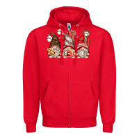 Red baseball gnomes Zipper Hoodie - Zillion Design Studio