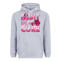 Heather Grey Fight For a Cure Heavyweight Hoodie - texasbilliewilder