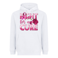 White Fight For a Cure Heavyweight Hoodie - texasbilliewilder