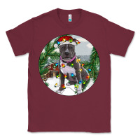 Burgundy Pitbull And Farm Classic Tee - RanaPortraitStore