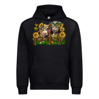 Hereford Bull And Heifer With Sunflowers Urban Hoodie | Teevron