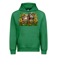 Emerald hereford bull and heifer with sunflowers Urban Hoodie - LillyAllenDesigns