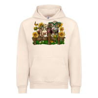 Sandshell hereford bull and heifer with sunflowers Urban Hoodie - LillyAllenDesigns