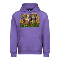 Tulip hereford bull and heifer with sunflowers Urban Hoodie - LillyAllenDesigns